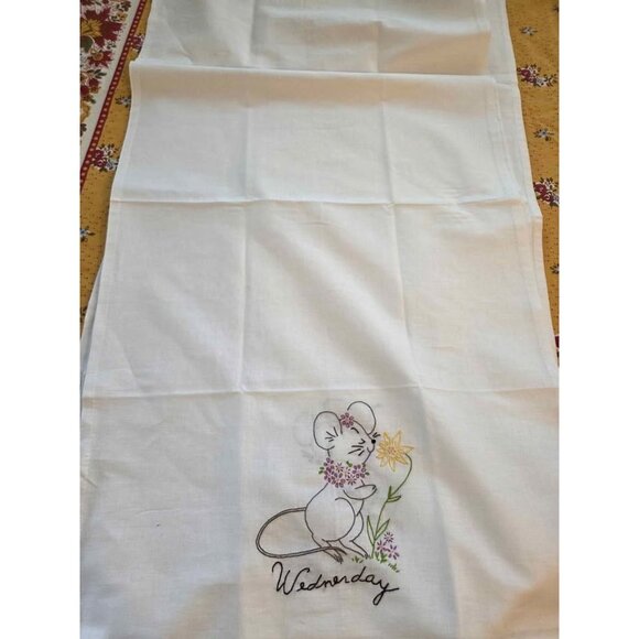 Embroidered tea towels day of the week 7 total - Picture 10 of 10